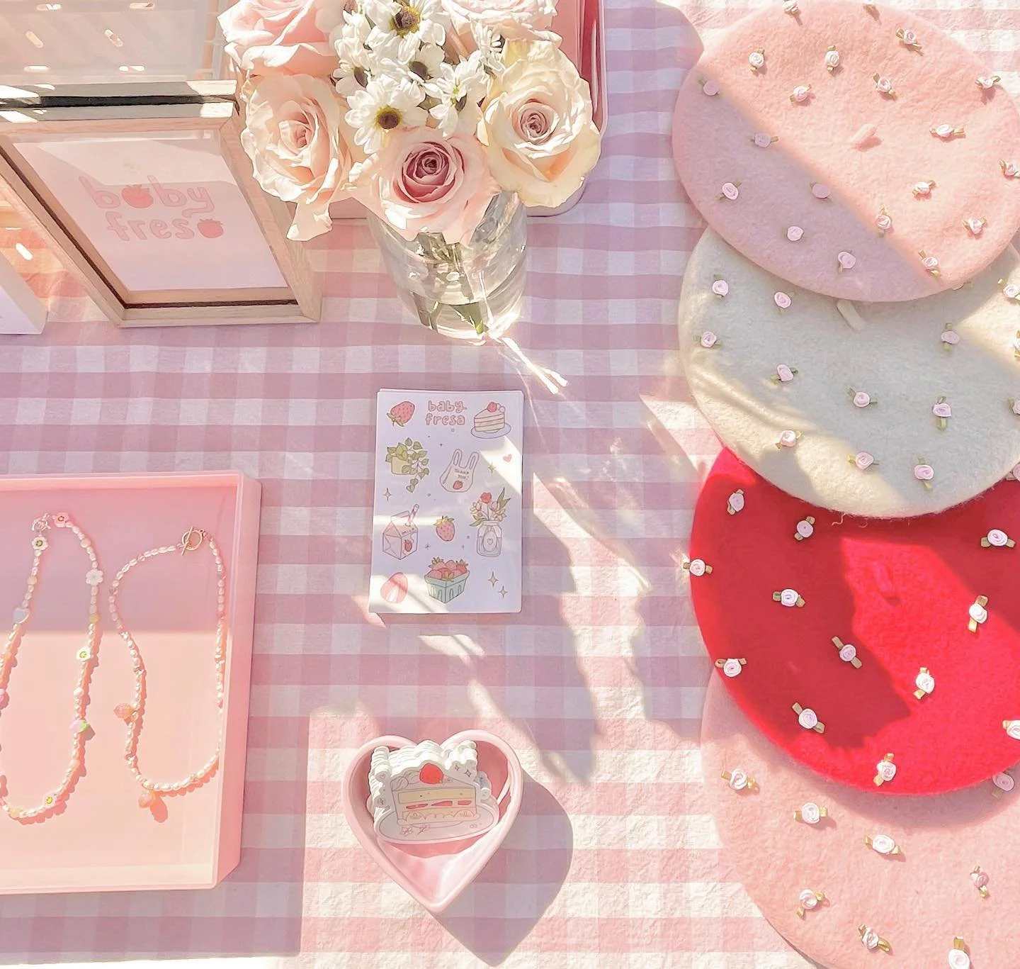 thank you so much to everyone who came out to the valentine&rsquo;s day pop-up yesterday morning @theshopatartpace 🥺💝🌸 my heart is so, so full! having my first baby fresa pop-up has motivated me &amp; filled my lil heart with so much happiness to 