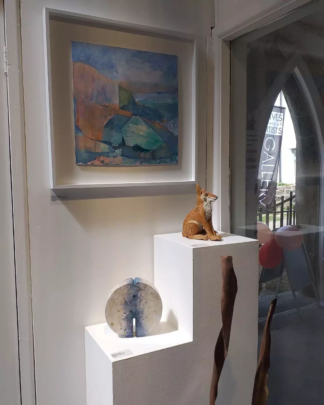 Delighted to have a couple of my ceramic sculptures accepted for the Spring Open at the St Ives Society of Artists,  exhibition continues until 10 June. &quot;Alignment 9&quot; is definitely looking it's best in the window corner by the door.  Inspir