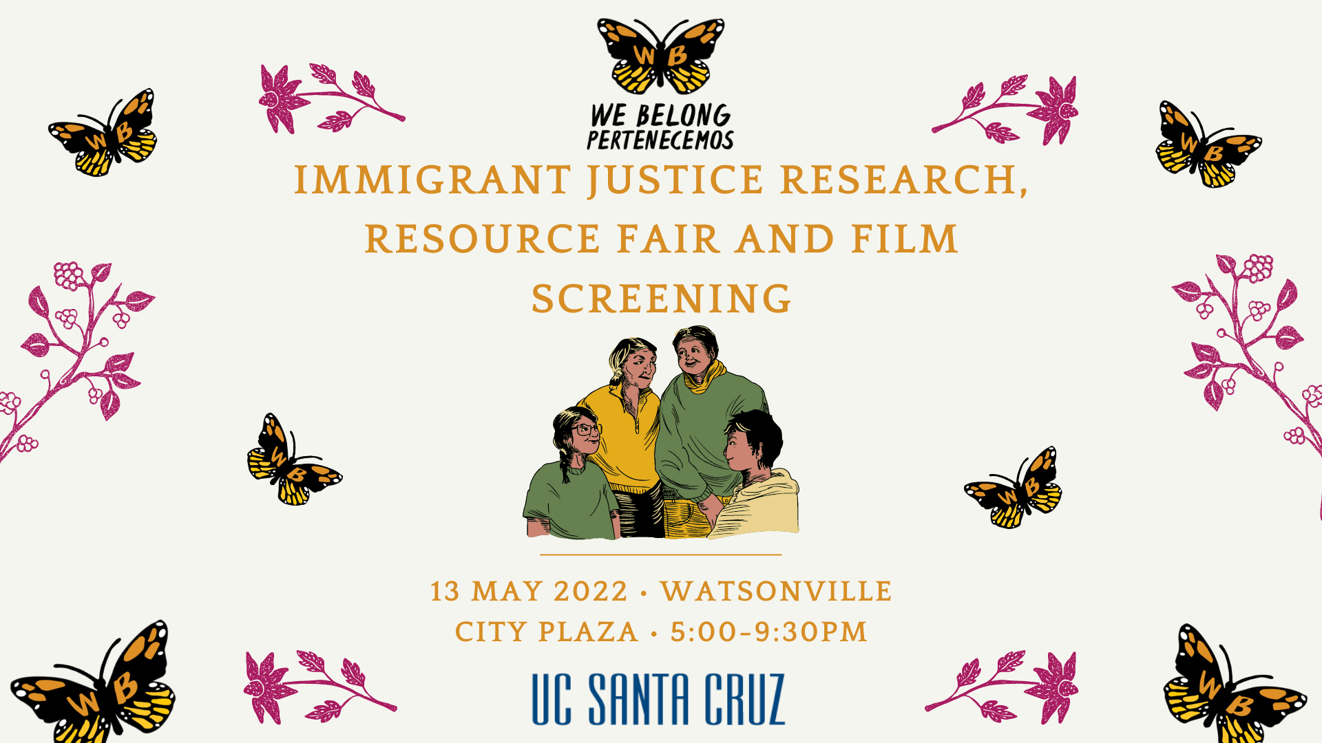 We Belong-Pertenecemos: Immigrant Justice Research, Resource Fair and Film Screening