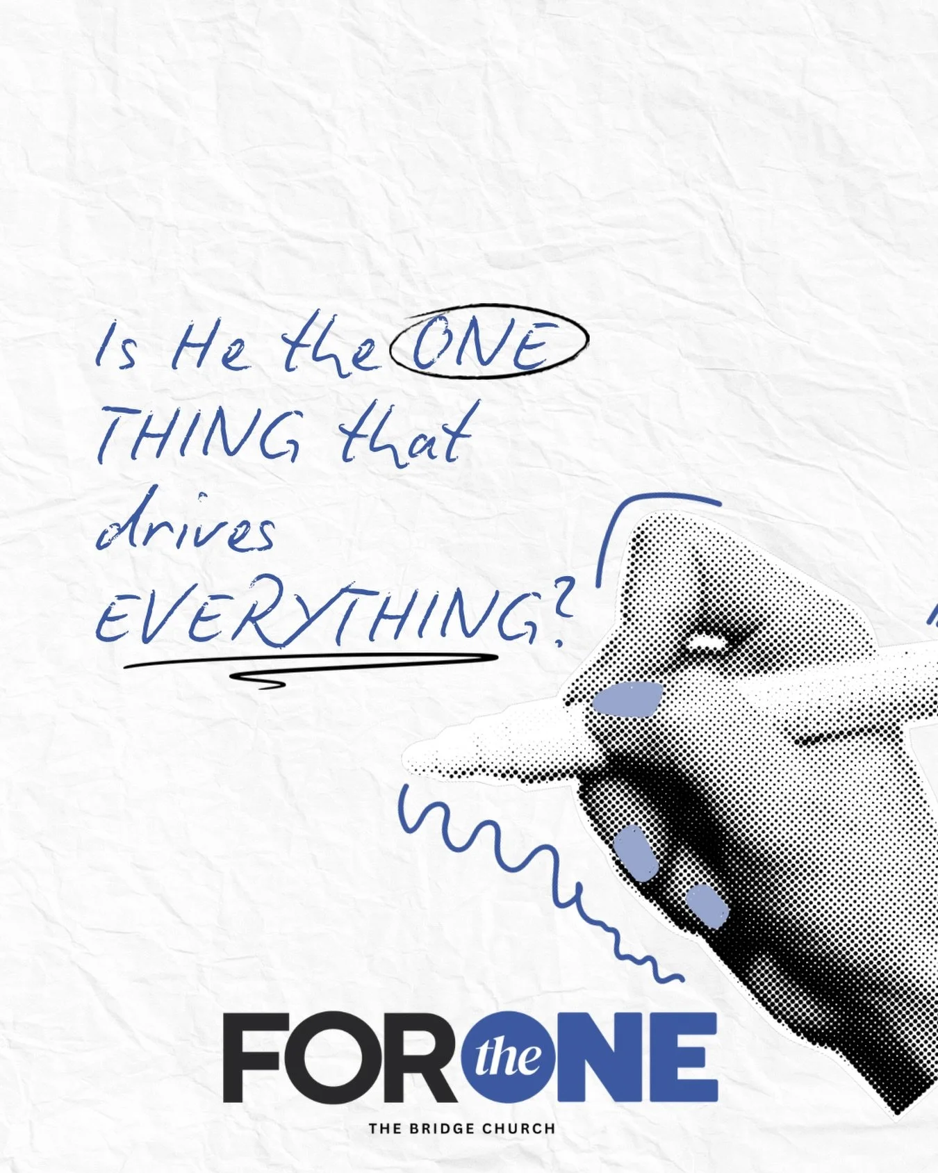 Are you giving God the pen to write your story this year?

Is He the one thing that drives everything? 

The Bridge Church | For The One Series | New Year | Mechanicsville, VA