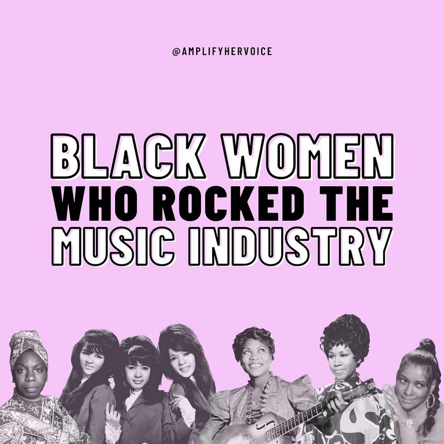 #Repost @amplifyhervoice
・・・
This month and always, we are celebrating Black women artists who have defied stereotypes, were fearless in their artistry, and have made a last impact on the music we love. 👉 Swipe to learn more about just some of the m