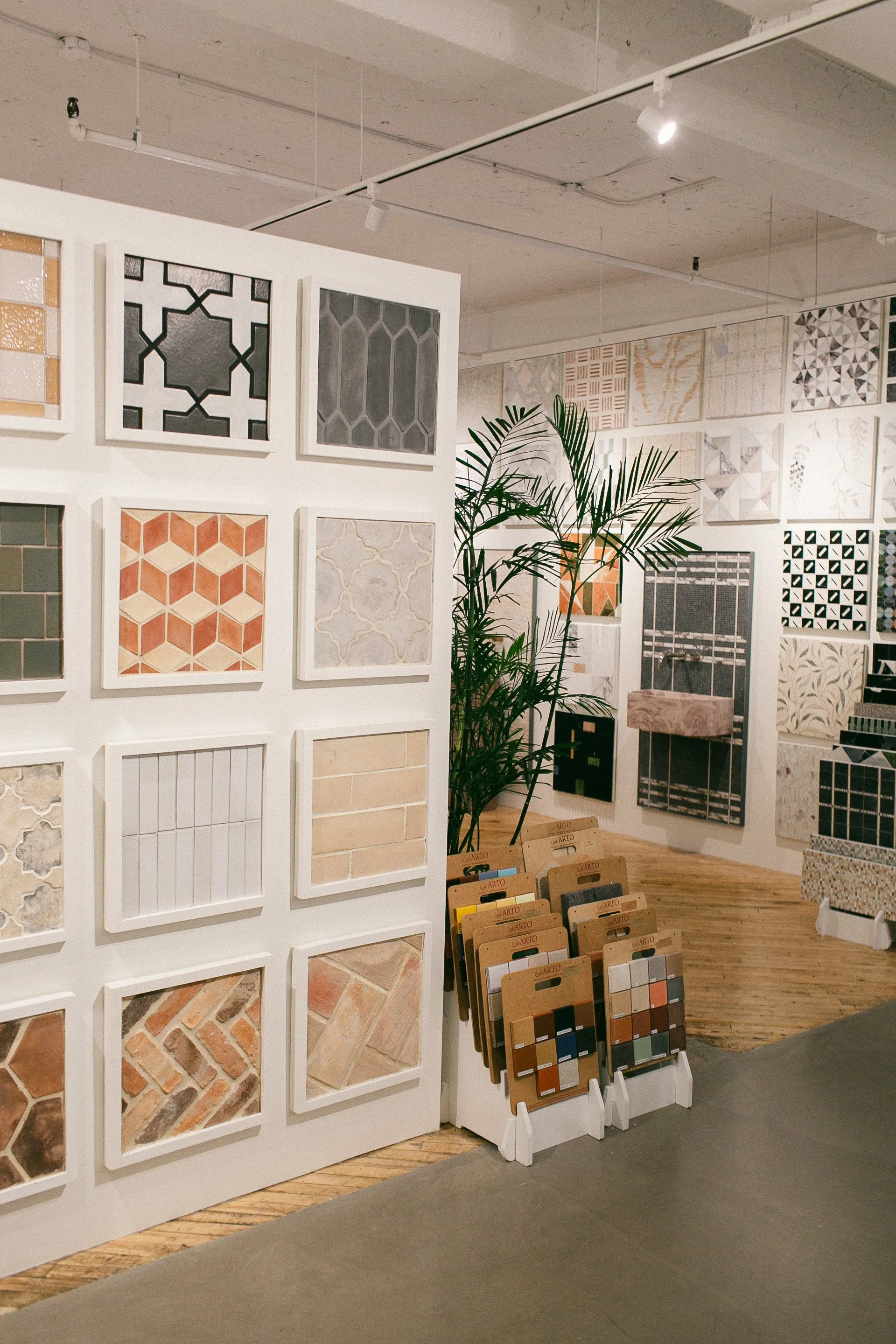 Arto Tile display- Concrete and ceramic tile- Fantasia Showroom