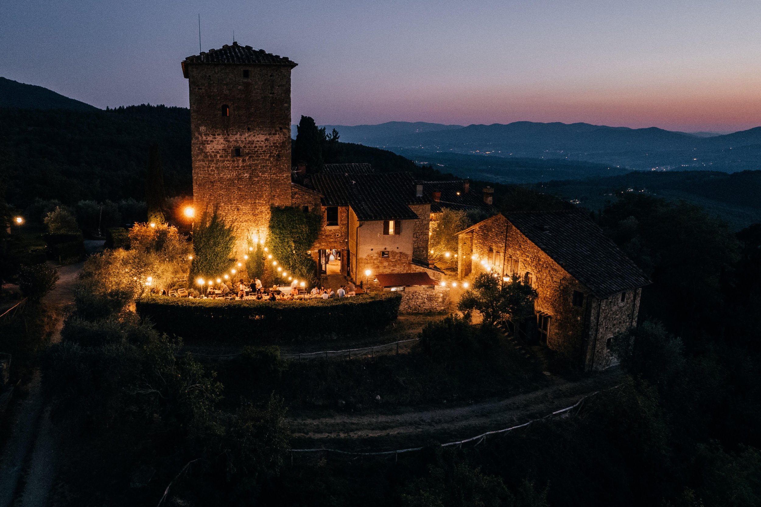 wedding venue in tuscany with a view