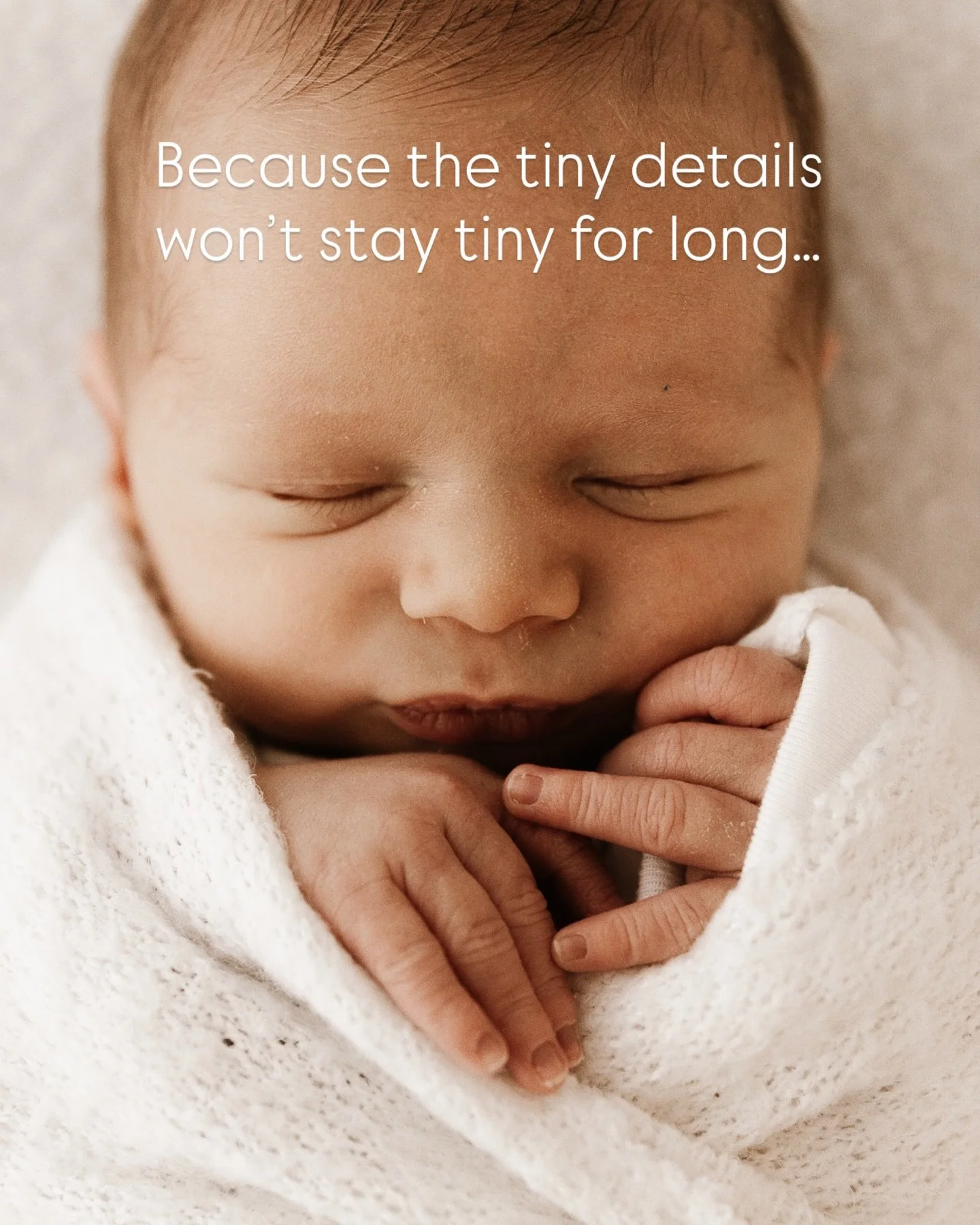 The tiny fingers grasping yours.
The curled toes.
Those little hairs.

These are the details you don&rsquo;t realise you&rsquo;ll miss &mdash; until one day, they&rsquo;re gone.

When I photograph newborns, I&rsquo;m not just documenting how they loo