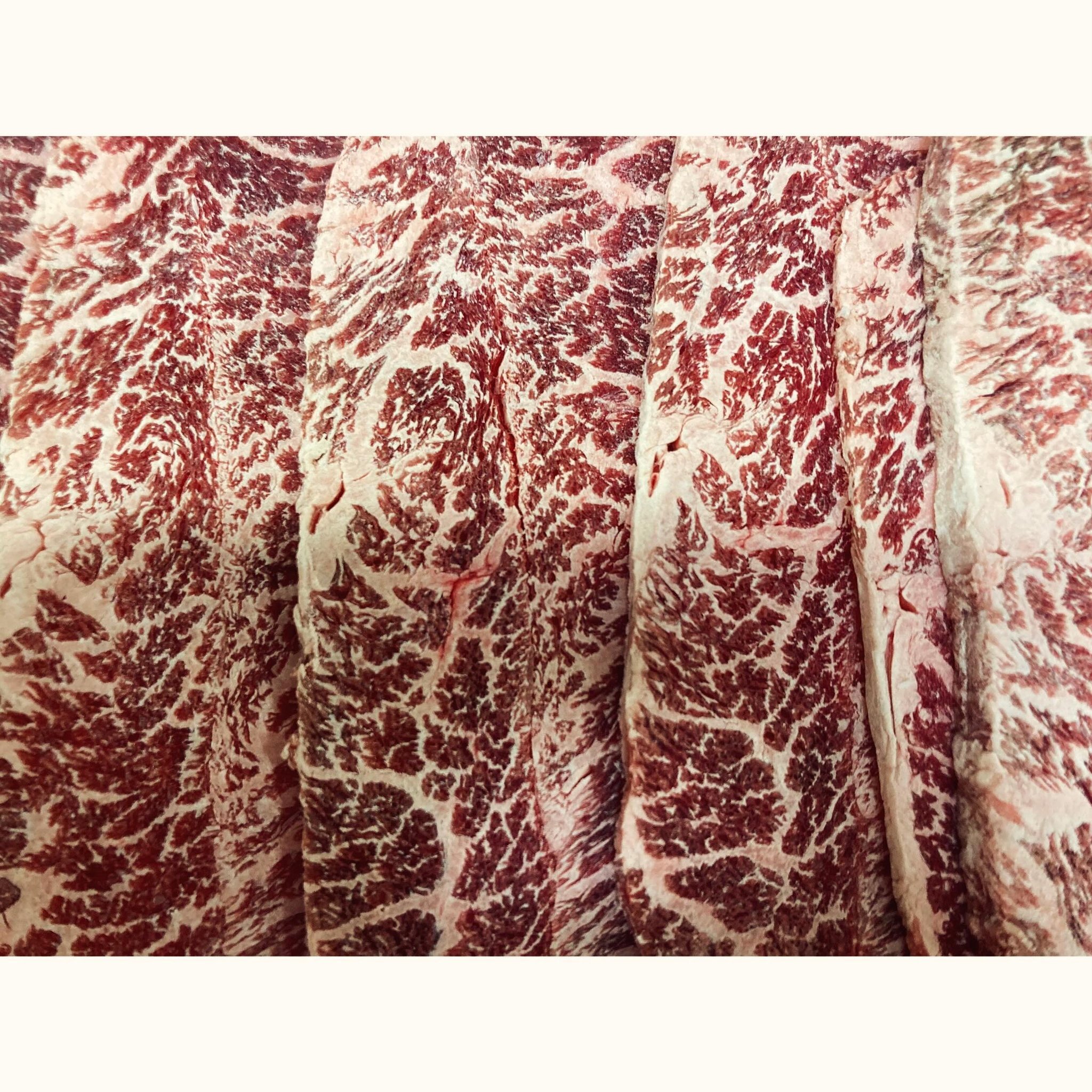 Really was surprised at the quality of @freedown.hills.wagyu when it arrived, this is the flatiron cut that we slice thin, sear it for seconds and cover in black pepper sauce. The searing lets those marbling fats melt in your mouth without losing the