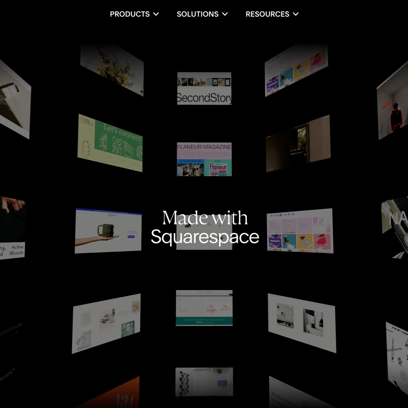 Made with squarespace tiny website mockups graphic