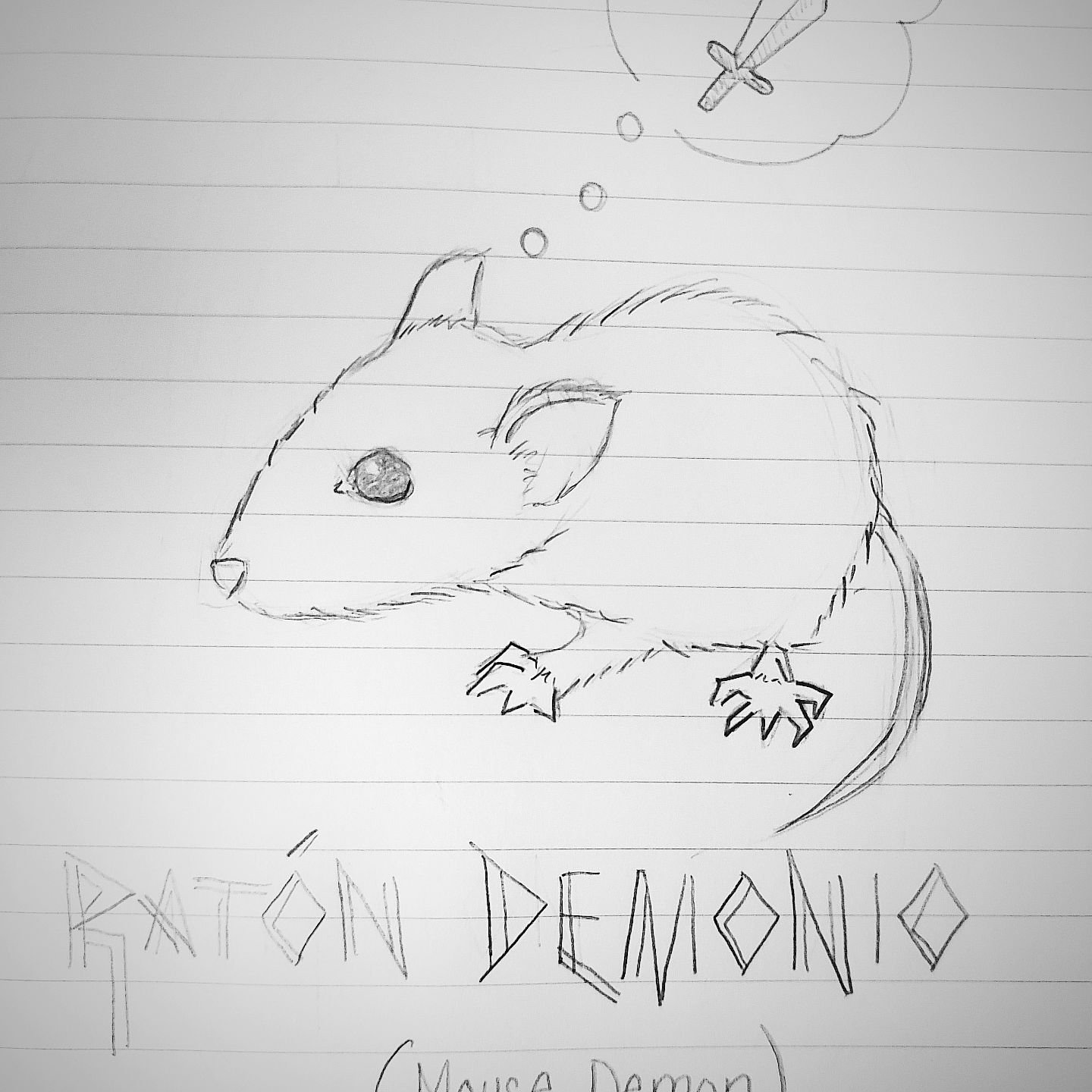 Circa 2016? Mouse demon. 🐁🐀
.
.
.
#kelprabbit #mouse #demon #sketch #drawing #fun