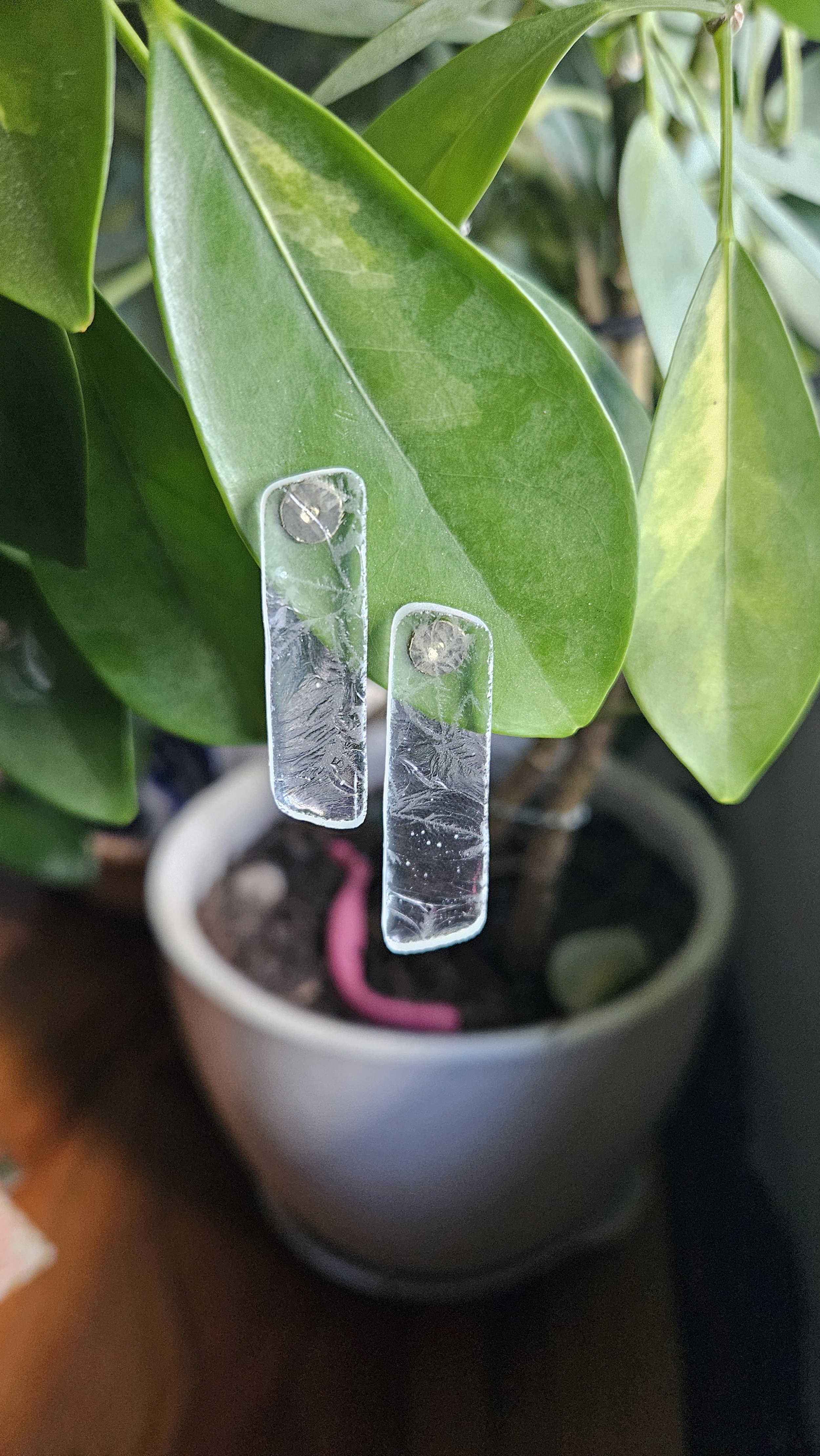 Frosted Glass Studs