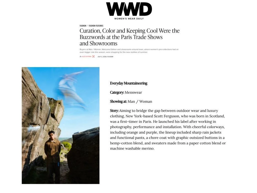 @everydaymountaineering featured in @wwd&rsquo;s Paris trade show recap