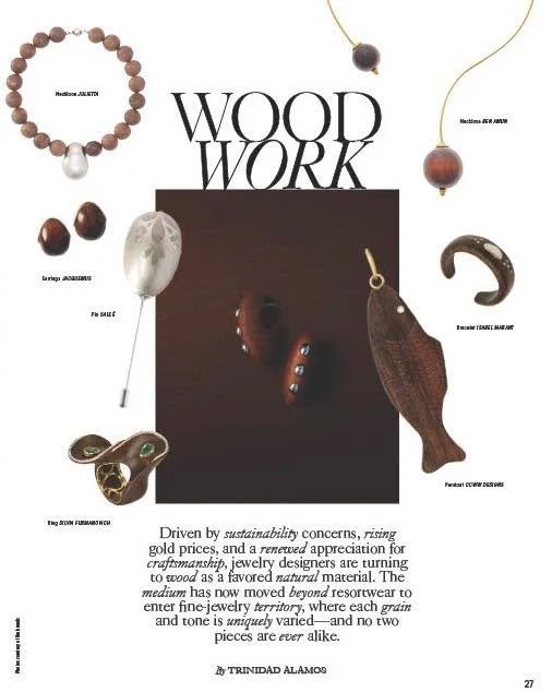 @susanavegajewelry earrings featured in the July/August issue of @lofficielusa. Thank you @mtrinialamos!