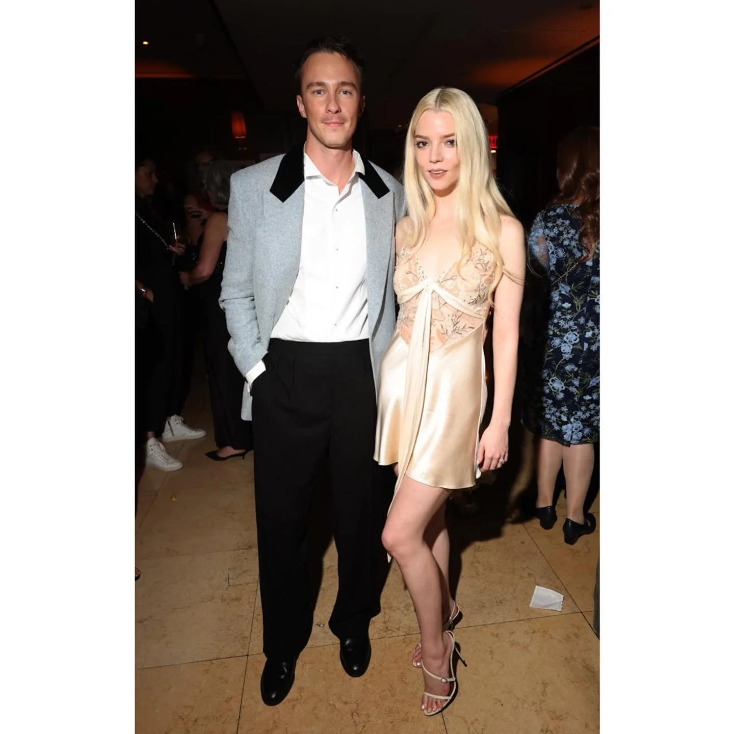 @anyaataylorjoy wears @wiederhoeft SS26 to the Lucky premiere after party, styled by Ryan Hastings.