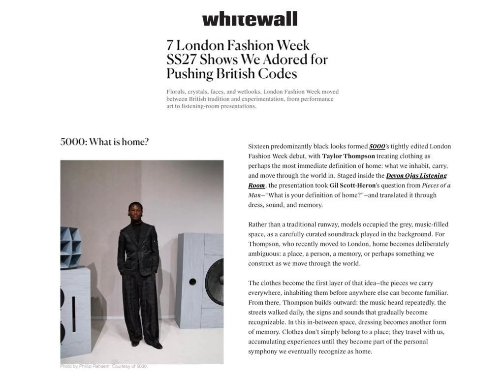 @5000.lab&rsquo;s SS27 collection featured in @whitewall.art