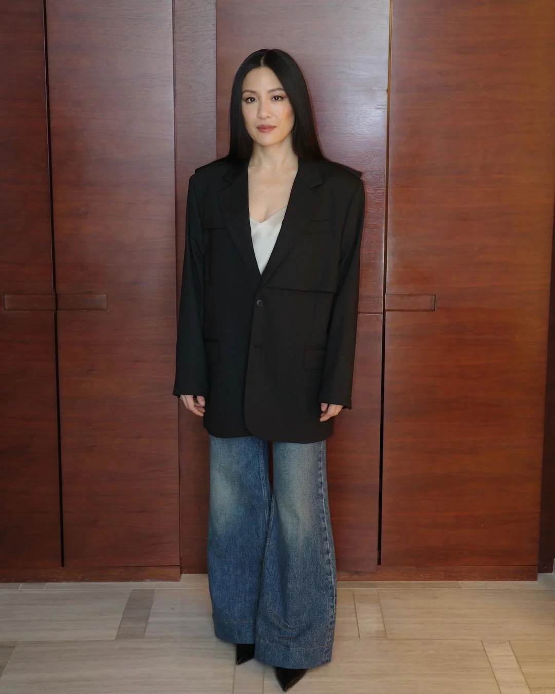 @constancewu wears @phillips.nyc for a press day for The Terminal List, styled by @constance_wu__
