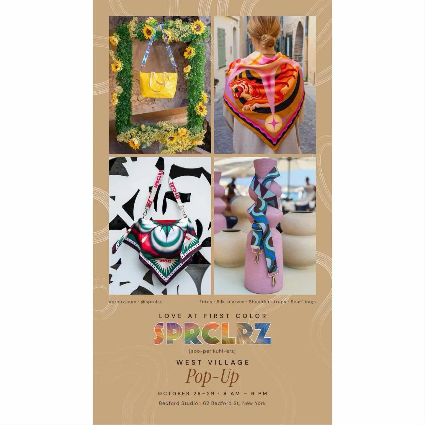 Discover @sprclrz today and tomorrow at 62 Bedford!

SPRCLRZ (pronounced "super colors") starts from one question: what happens if color is treated as the artwork itself?

With each color way representing a mood or a feeling, the launch col