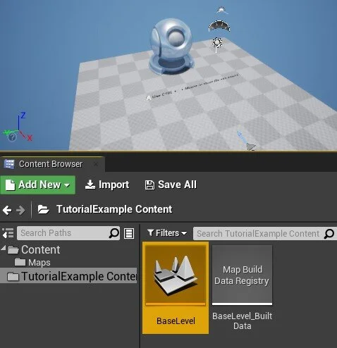 Manually creating a new map from one of the templates to use as a “Base Level”