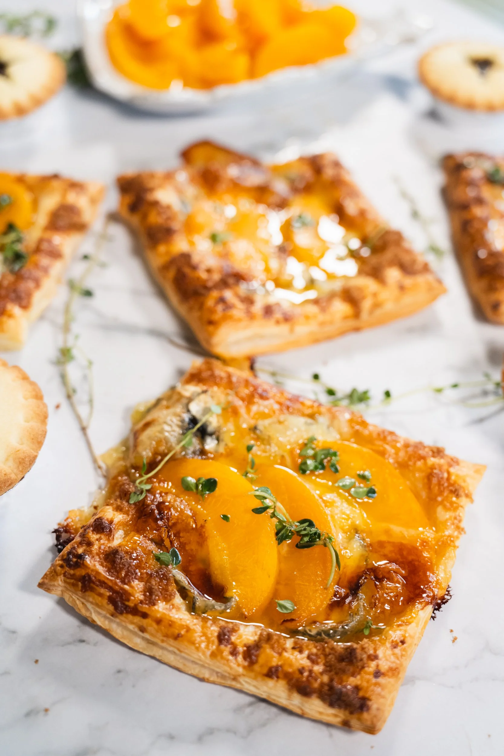 Mini Peach &amp; Ash Brie Tarts