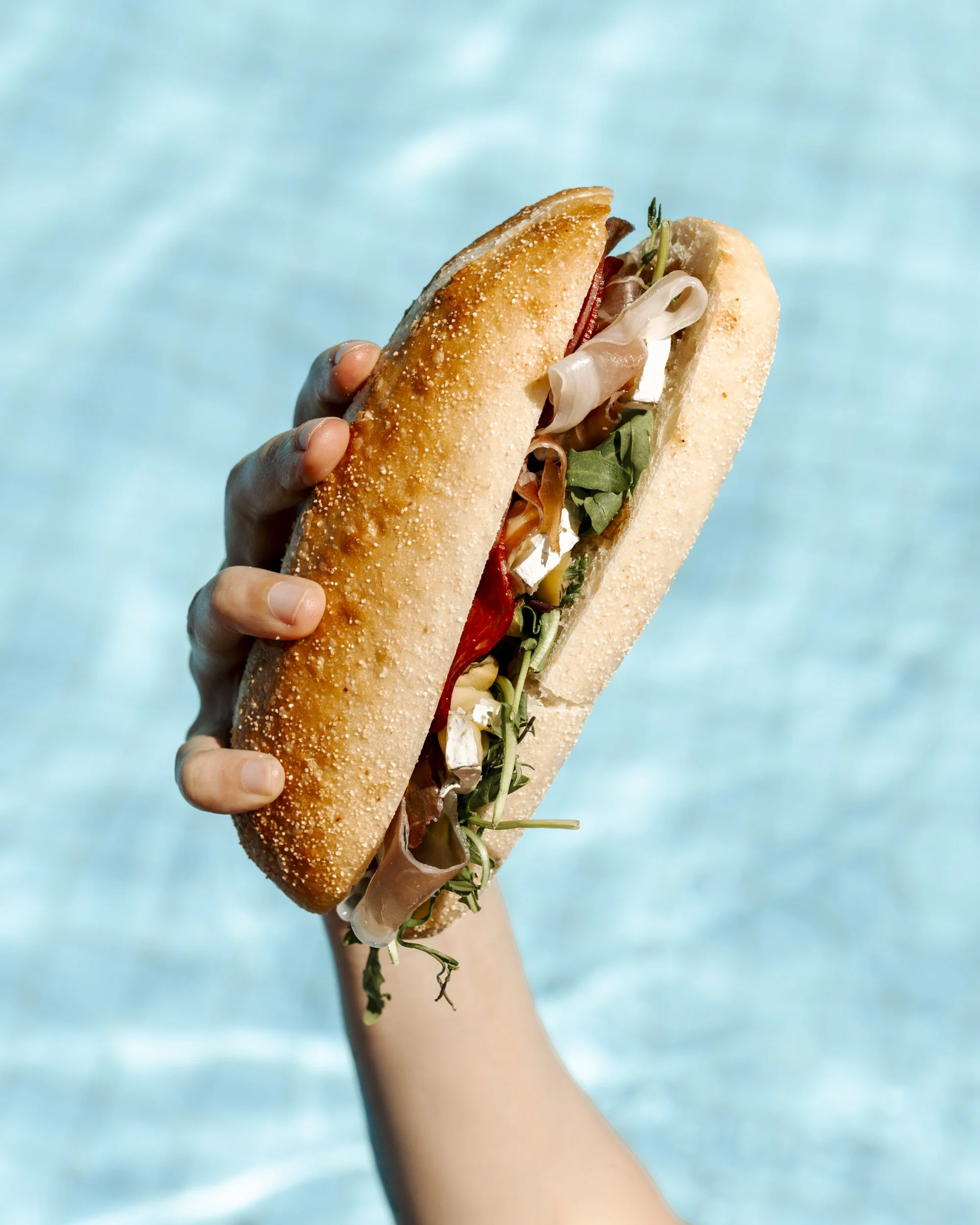 Poolside Brie &amp; Prosciutto Sanga