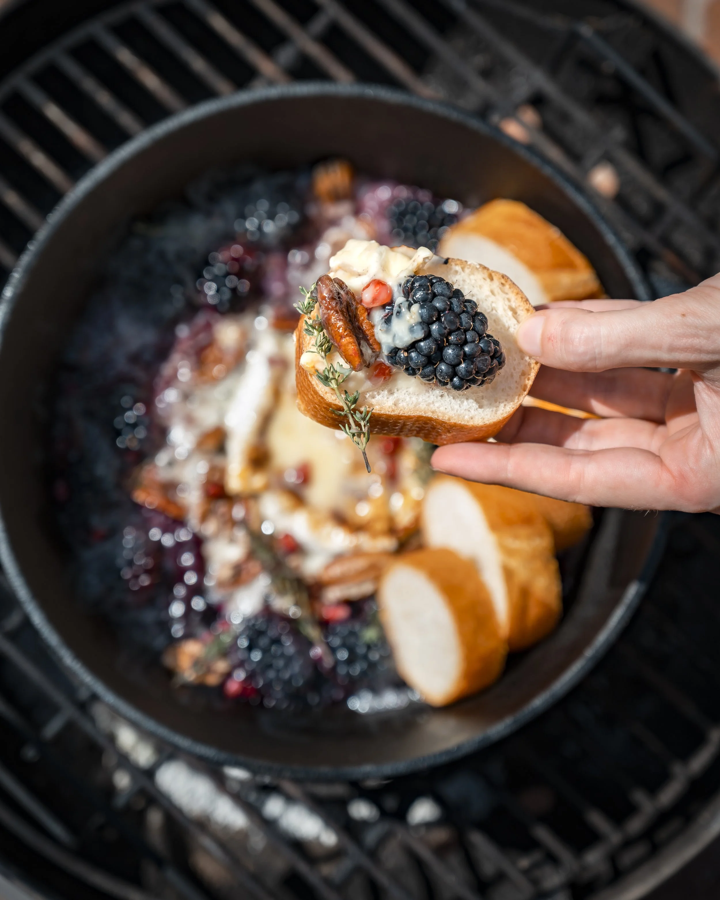 Campfire Skillet Baked-Brie
