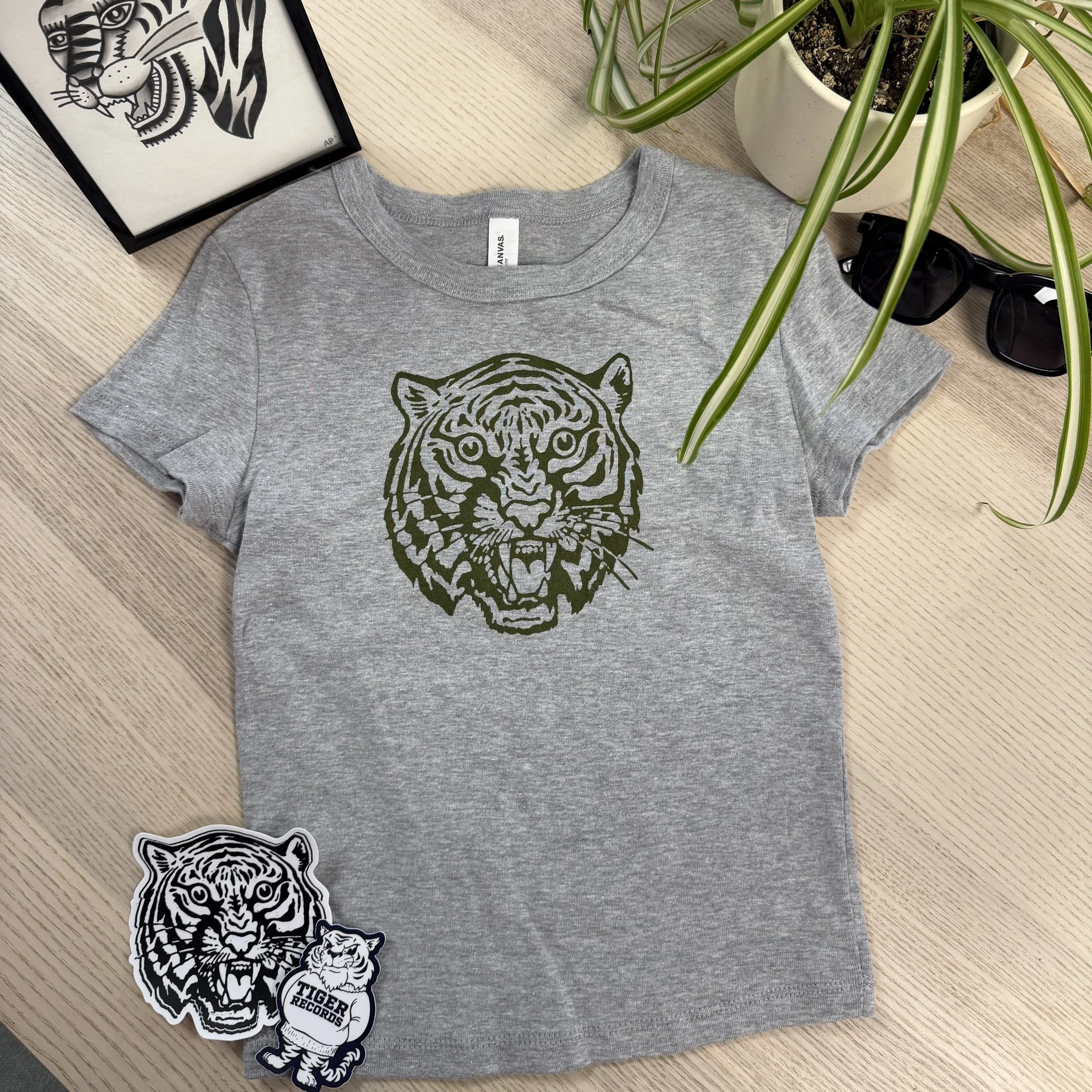 Tiger Baby Tee - Gray