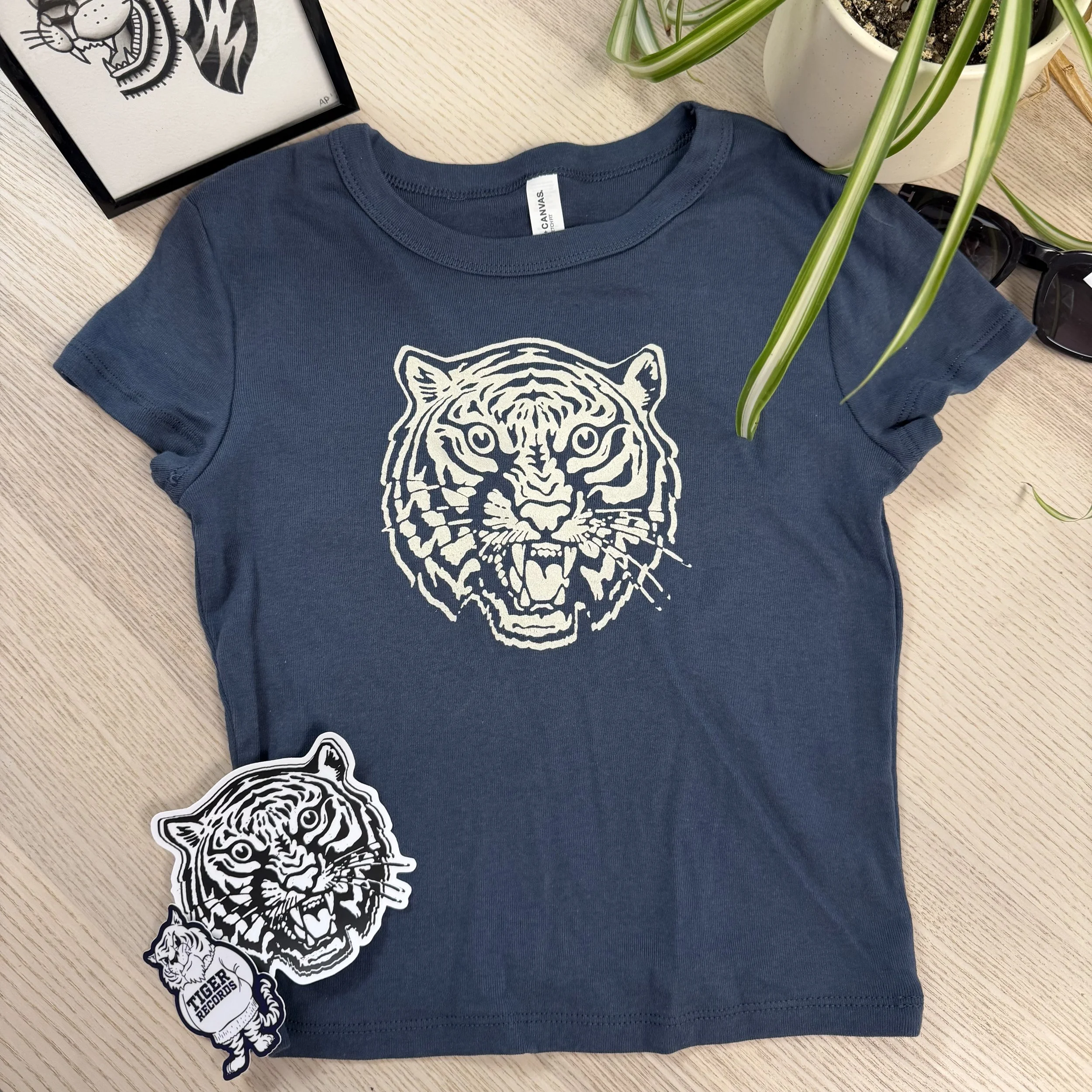 Tiger Baby Tee - Vintage Blue