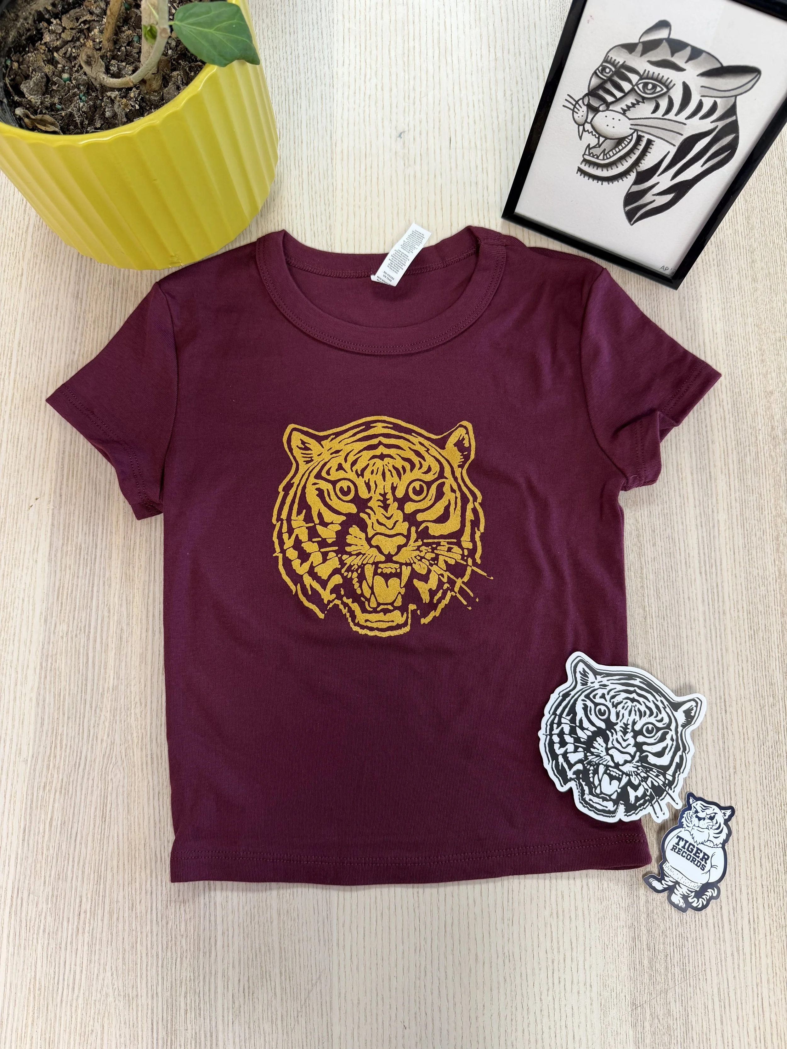 Tiger Baby Tee - Maroon & Gold