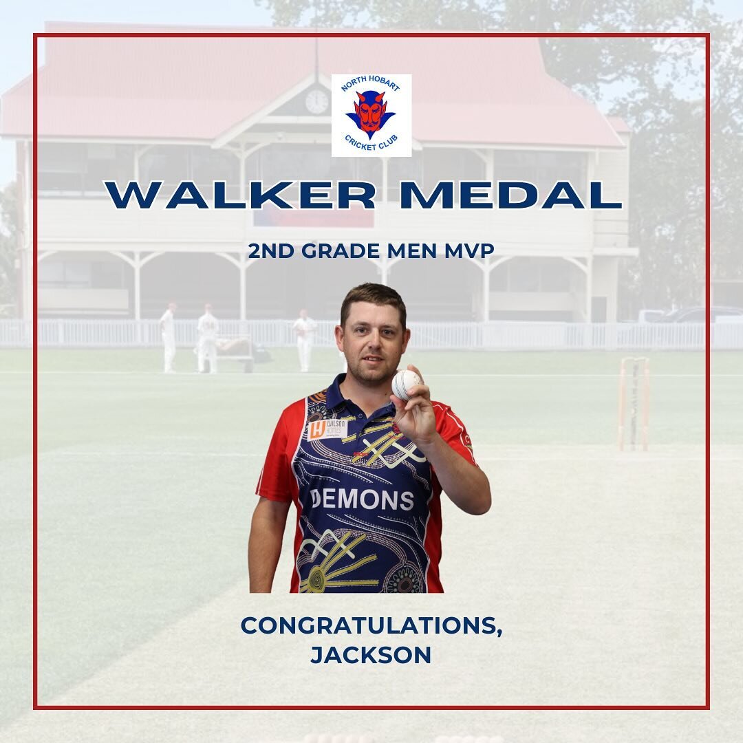 A dominant season has been healthily rewarded for Jackson! Coming up trumps with the Walker medal, Jackson also claimed bowling and fielding awards in what is arguably one of the best individual seasons going around ❤️💙