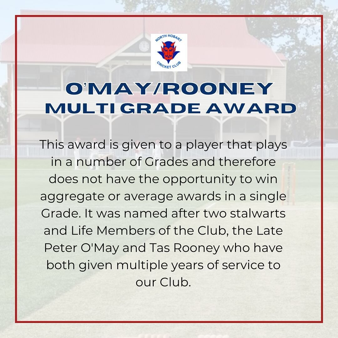Consistent performances in a range of grades, including a huge haul of 7 wickets in a game has made the selection of O&rsquo;May / Rooney an easy one for selectors - Congratulations, James ❤️💙