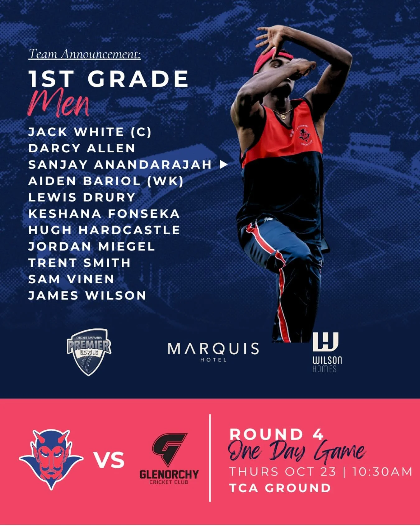 We&rsquo;ve got your public holiday sorted! Our 1st Grade Men are playing at the TCA tomorrow, what more could you ask for. Look forward to seeing all our demons members and supporters there or you can catch it on the live stream ❤️💙