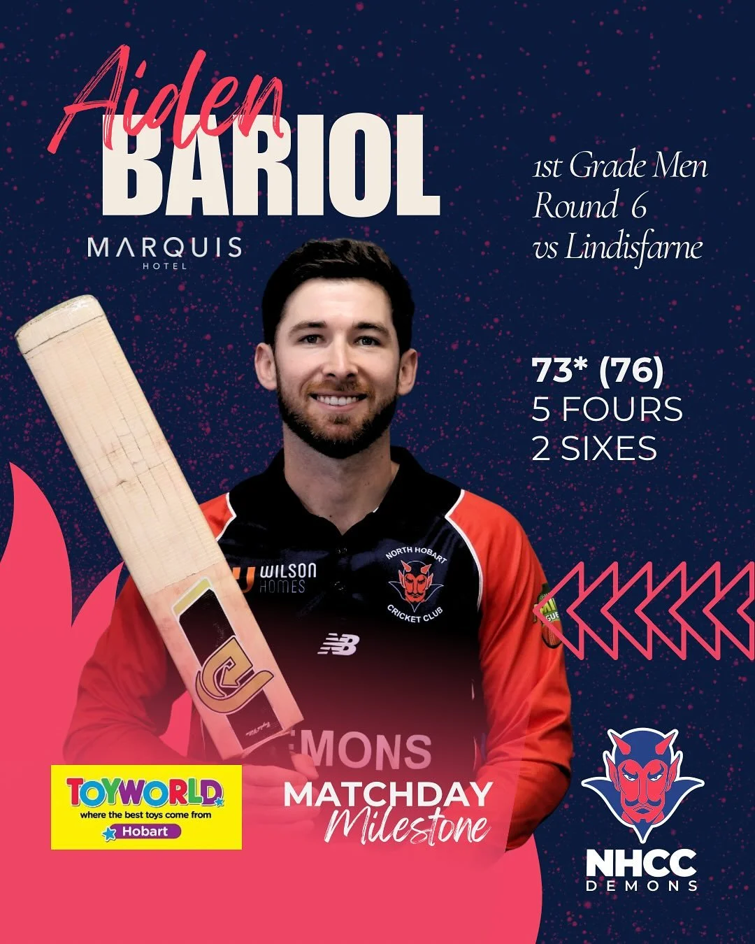 Plenty of great work with the bat being done over the weekend, with 6 players passing the half century mark. Well done to Baz for going back to back in 1st Grade Mens double header. We reload and go again! ❤️💙