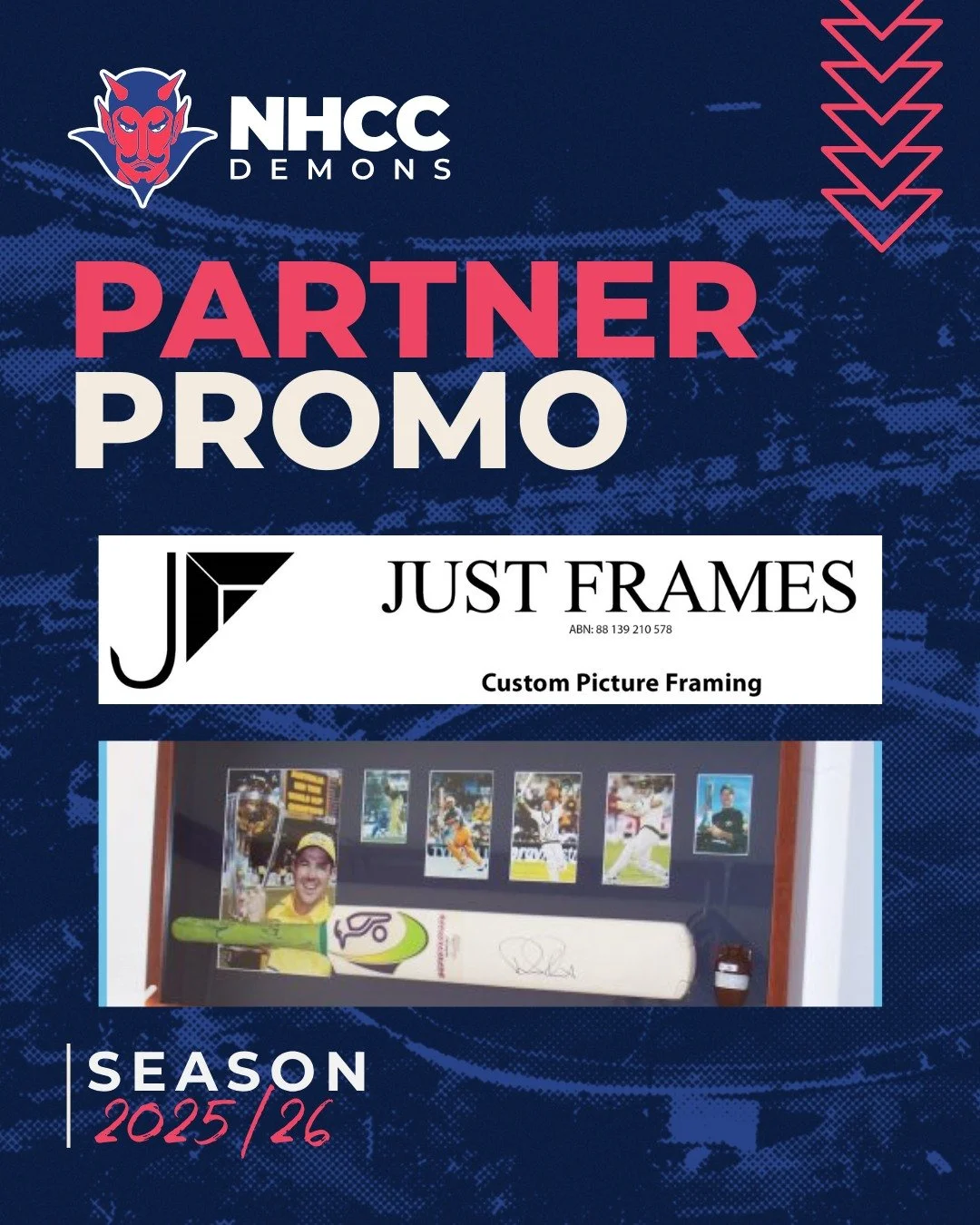 Looking to preserve your sporting memorabilia?

Visit Just Frames, based on Main Rd Moonah and speak with owner-operator Andrew Peters for all your framing needs.
From signed clothing, sporting equipment (such as cricket bats), sports photography and
