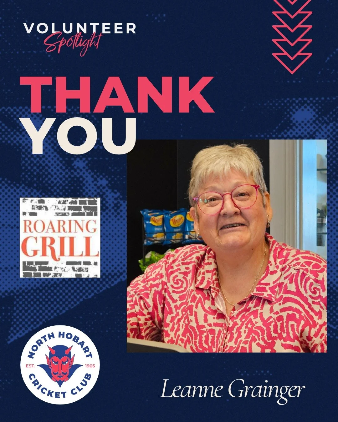 💙❤️ VOLUNTEER SPOTLIGHT ❤️💙

Volunteers form the backbone of every community sporting club and @northhobartcc is no different. To celebrate and acknowledge one of our own, we wanted to shine the spotlight on a familiar face around the club, Leanne.