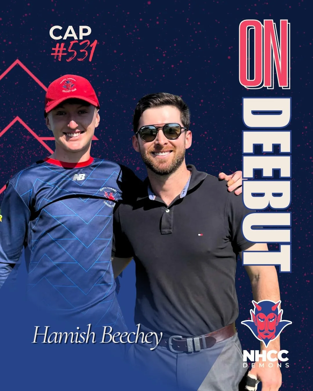 From grass roots to First Grade! Proud to see @hamish.beechey make his senior deebut over the weekend after a lifetime of cricket at the club. Thanks to Baz for presenting cap #531. Special ❤️💙