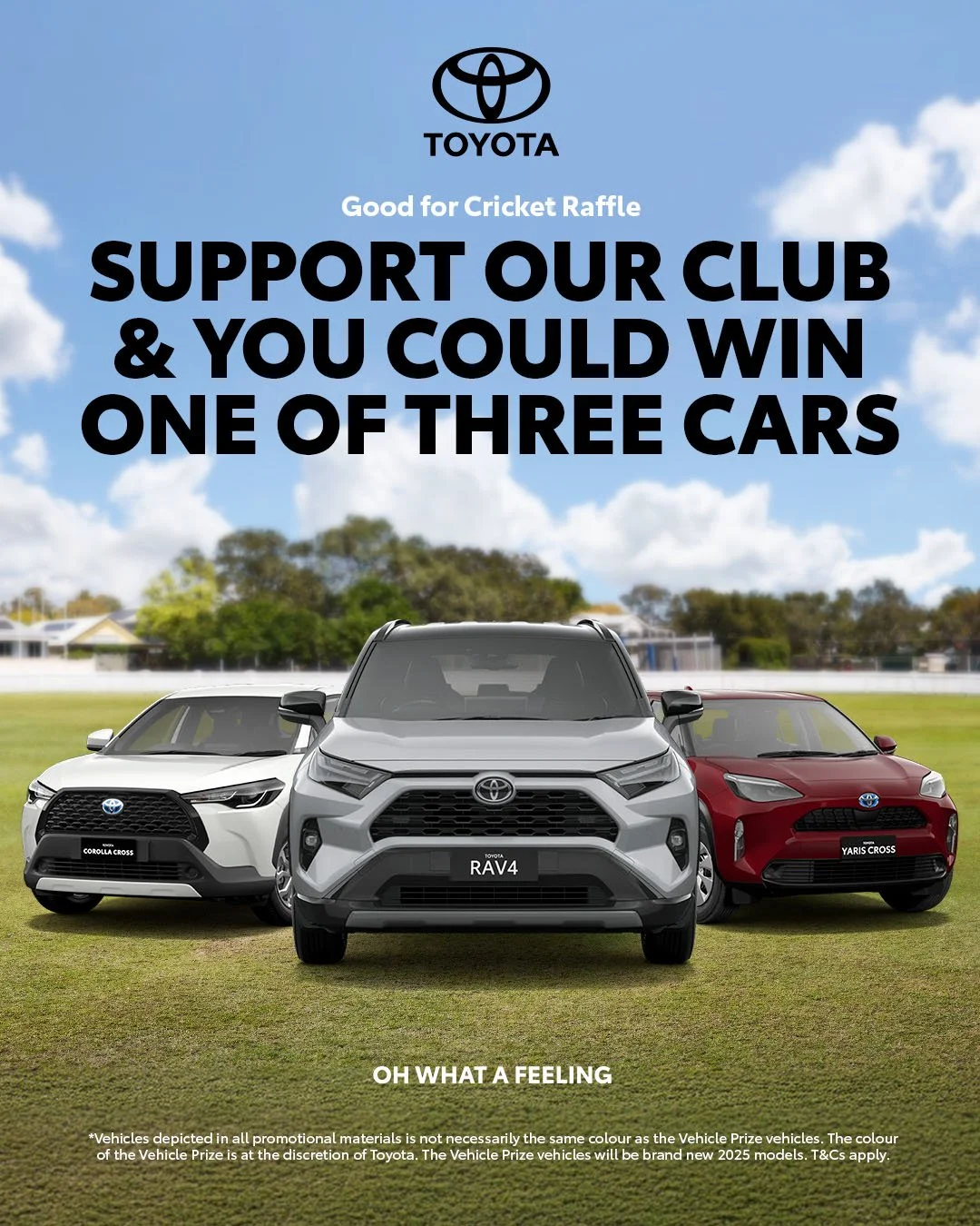 🔴🔵 MAJOR CLUB FUNDRAISER REMINDER - TOYOTA RAFFLE 🔵🔴

Inviting all cricket lovers to help get behind our major club fundraiser this season, the Toyota Good For Cricket Raffle, with 100% of the proceeds contributing to club based initiatives, incl