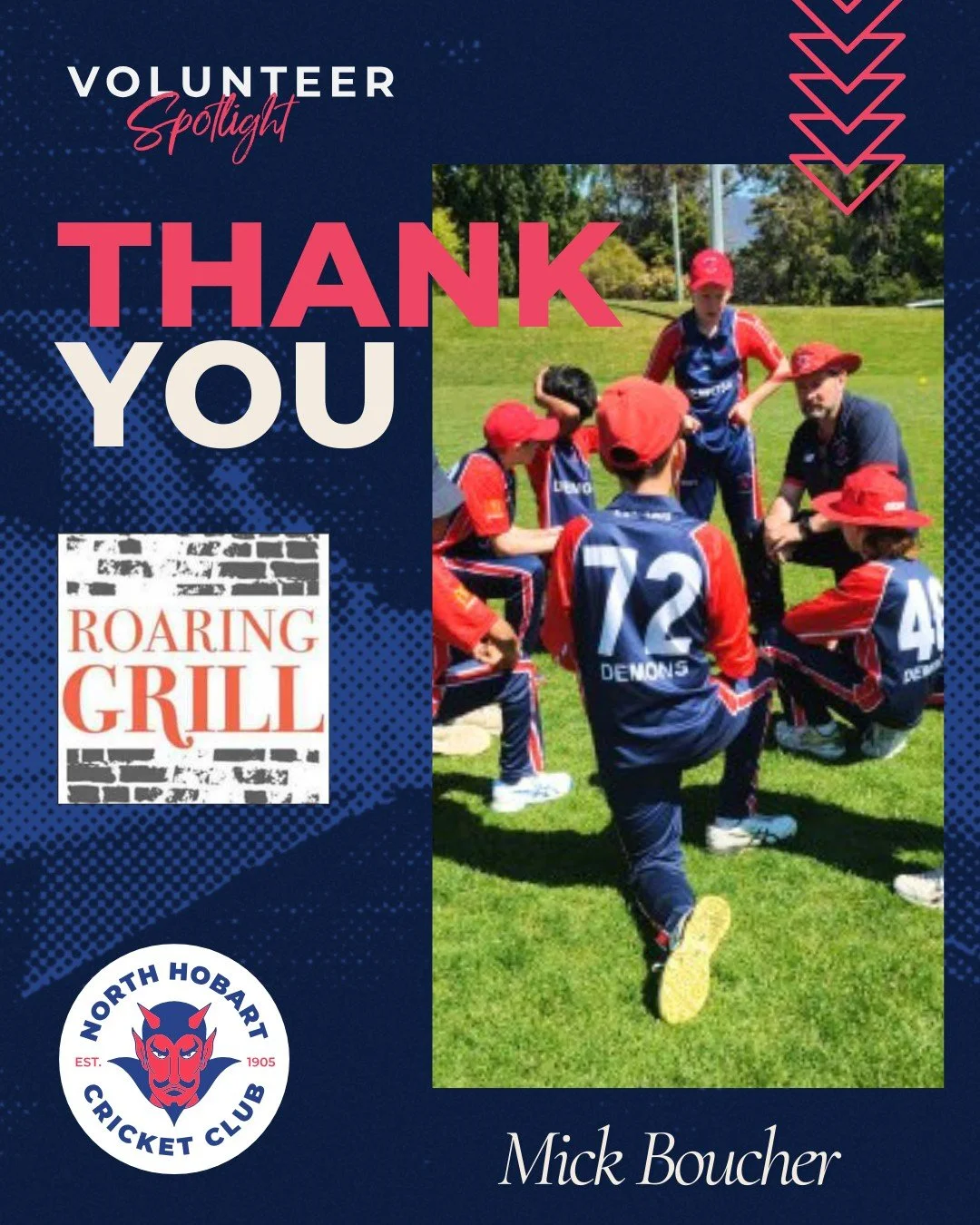 🔵🔴 VOLUNTEER SPOTLIGHT 🔴🔵

Time to acknowledge another of the unsung heroes of our club, Mick Boucher.

Mick is the father figure of our U14s boys, constantly offering up his time and support to the development of our young Demons.

When he is no