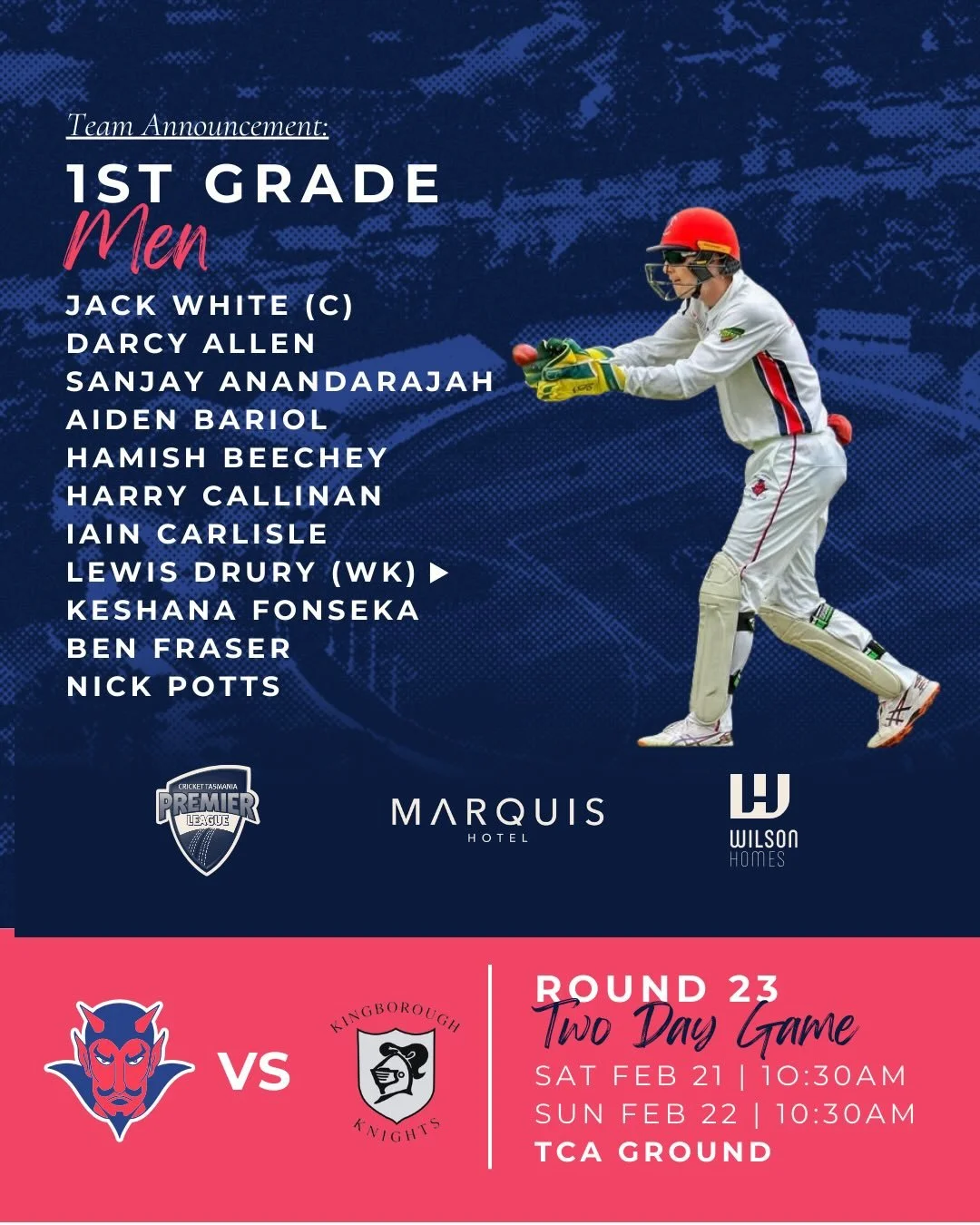 Teams are in! Don&rsquo;t forget to go and spend a day with the dees up at the TCA. All past players, families and supporters welcome ❤️💙