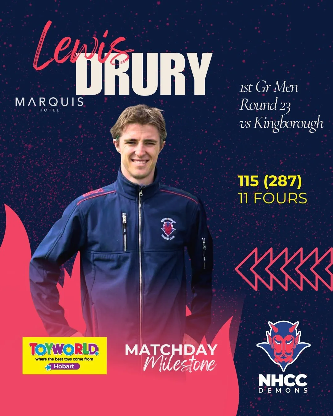 There have been @toyworldhobart match day milestones a plenty over the last couple of rounds, with some golden figures in the mix! Good to see so many Dees hitting form at the pointy end of the season ❤️💙