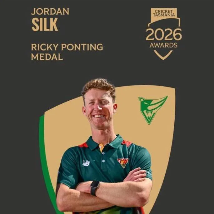 Congratulations to all who were celebrated last night at the Cricket Tasmania Awards, with special mentions to our star trio of Demons who took home some major awards.
Jordan Silk (Ricky Ponting Medal), Mia Barwick (Young Female Player of the Year) a