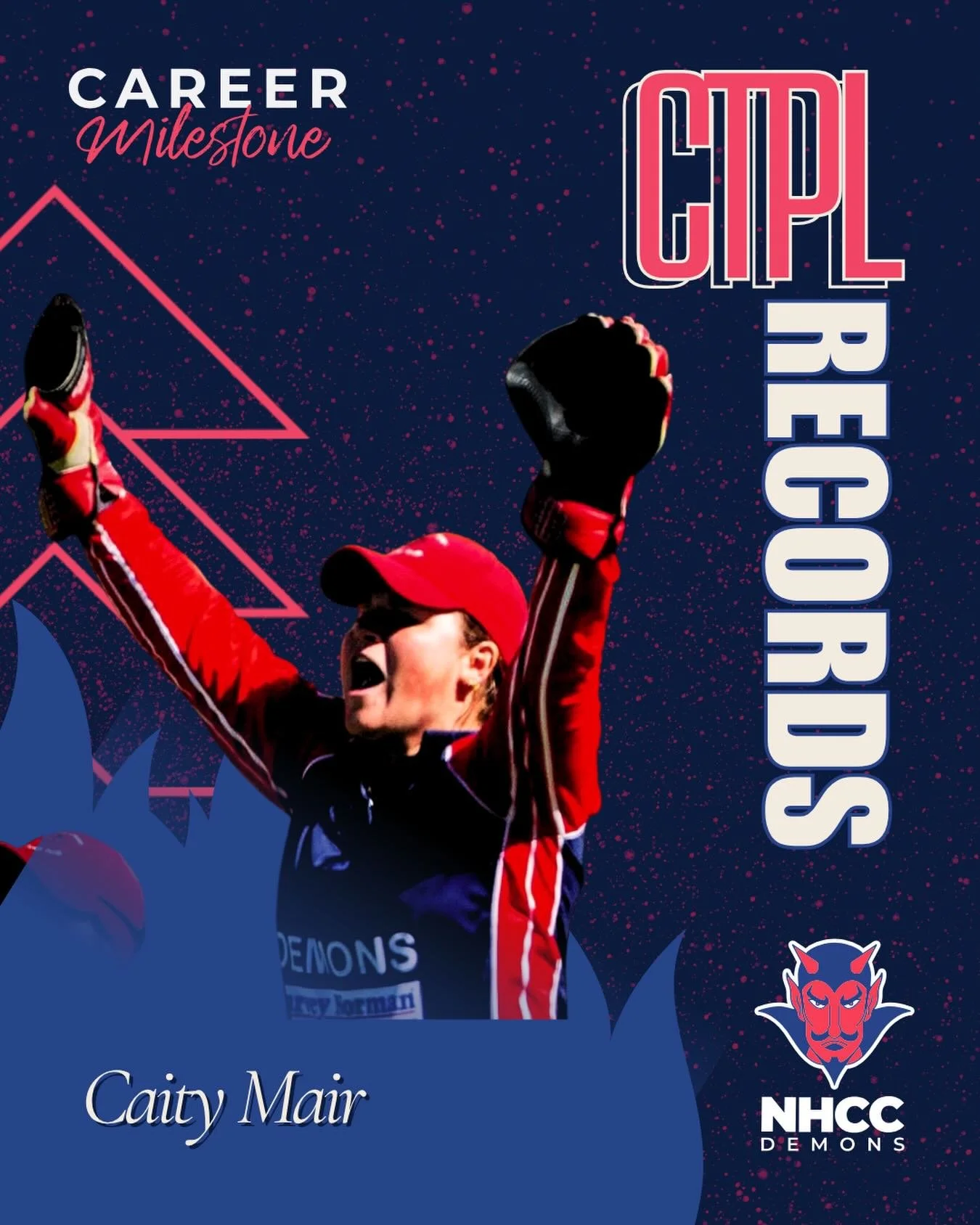 Caity making history this season 🔥 

In case it wasn&rsquo;t already clear that she had a season for the ages, along with her most runs in a season record, Caity also set the following CTPL benchmarks 🙌

&bull; Most boundaries in a season: 123 four
