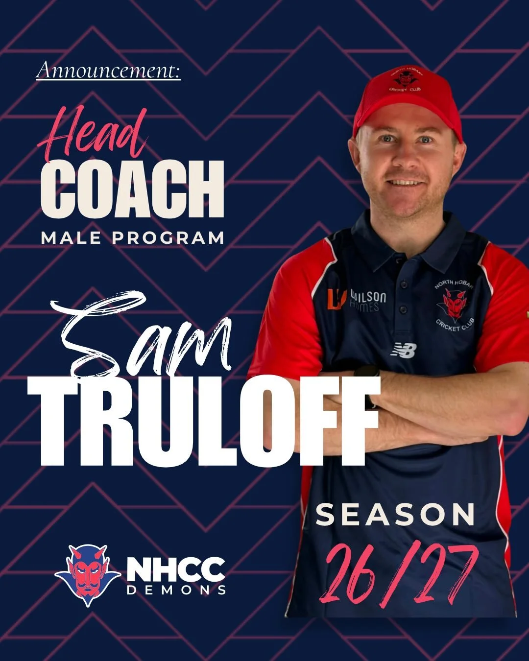 And here they are! We welcome Sam and welcome back Julia to head up our cricket programs in the season to come 🙌 

Originally hailing from QLD, Sam is a former first-class batter who has more recently turned his hand to coaching. A huge signing for 