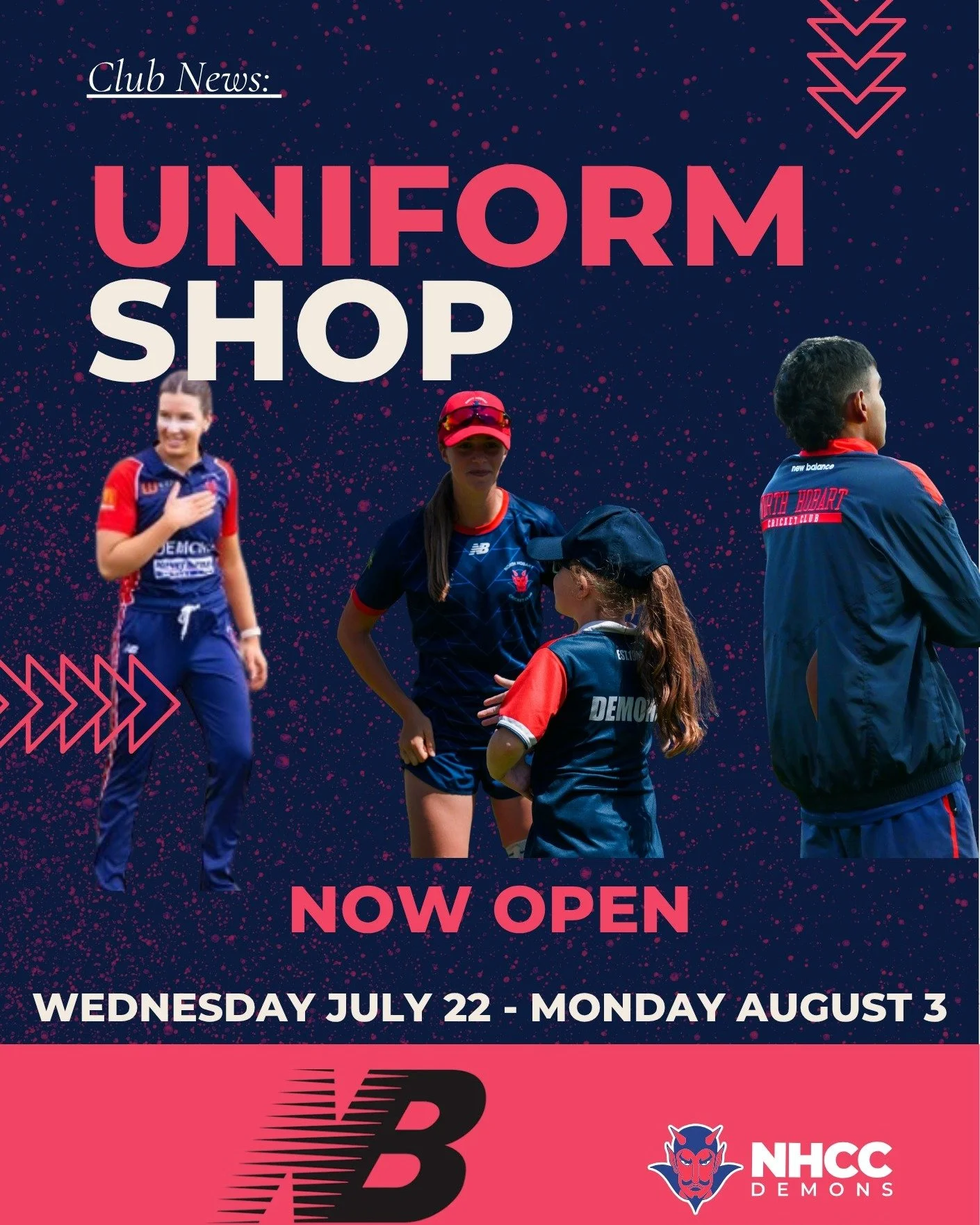 🏏 TIME TO GEAR UP FOR A NEW SEASON DEMONS! 🔴🔵

The @northhobartcc online clothing shop is now open! Whether you need fresh training kit, a new playing shirt, or some of our awesome off-field supporter wear for the sidelines, we&rsquo;ve got you co
