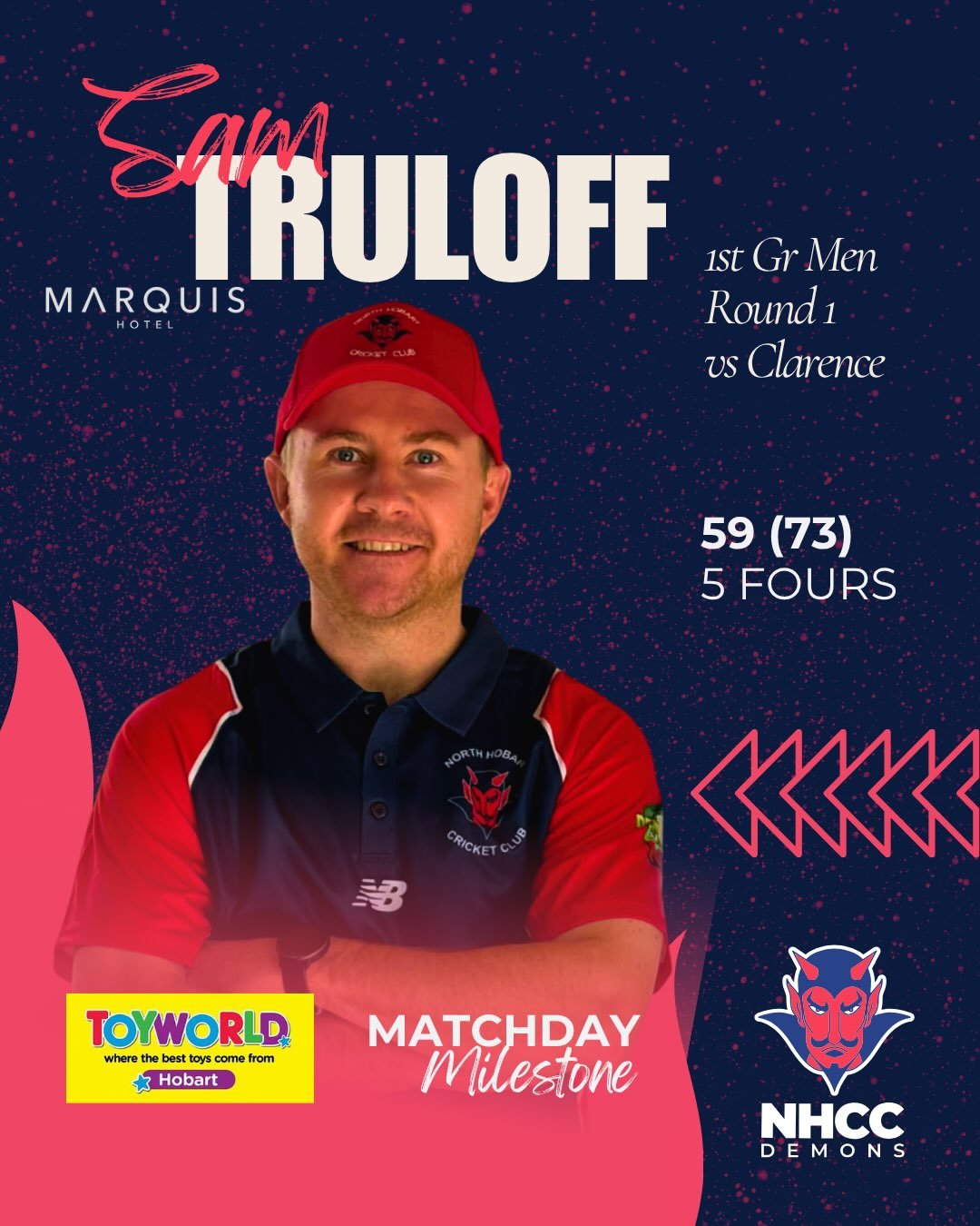 Half centuries on the board in our @toyworldhobart  Match Day Milestones! Both coaches, @juliacavanough and @samtruloff , and @josie_rose2007 with a cheeky not impressed in opening round. Well batted, crew ❤️💙