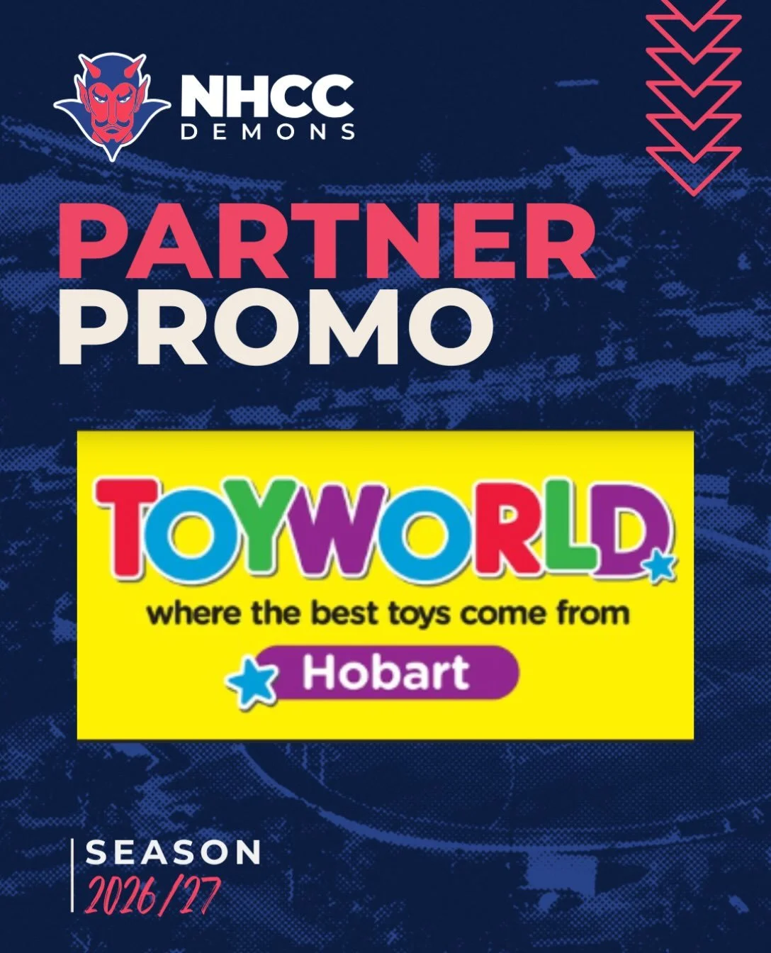 A shout out and thank you to @toyworldhobart for their continued support of the NHCC Demons. Now in their fourth season as a club partner, Toyworld Hobart proudly features on our training tops, helping our players prepare and perform at their best ea