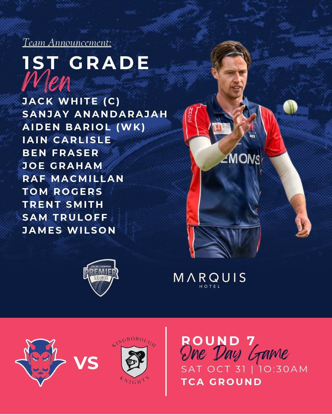 Teams are in and we take on the knights, bucks and magpies this weekend. If you&rsquo;re able head to the matches and show your support for our teams this weekend. 

Tune in to the Men&rsquo;s 1st Grade live stream for some game day commentary brough