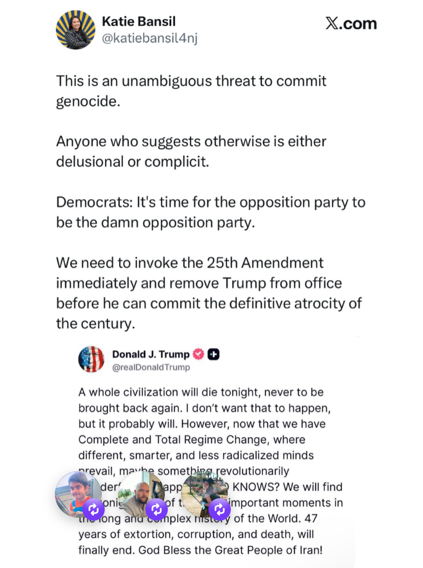 2.1k likes, 54k views. Written for Katie Bansil for Congress.