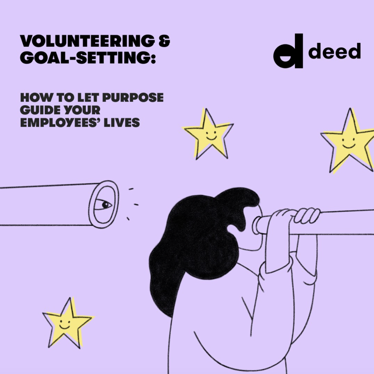 This Instagram post, produced for Deed, advertises a blog article about how volunteering helps us find purpose and set goals.