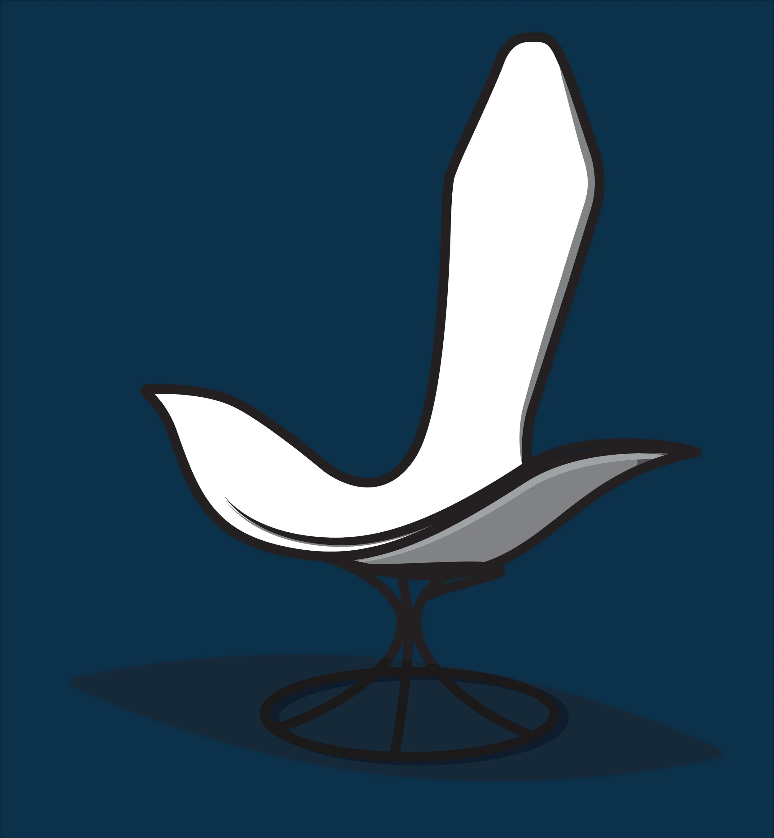 A depiction of a Laverne Tulip chair.