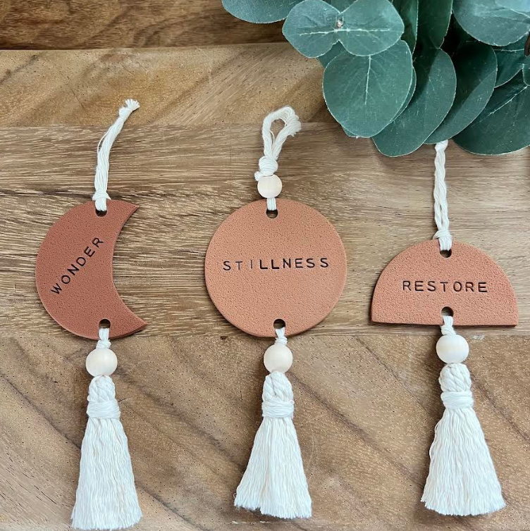 Clay Wall Hangings: Words of Intention