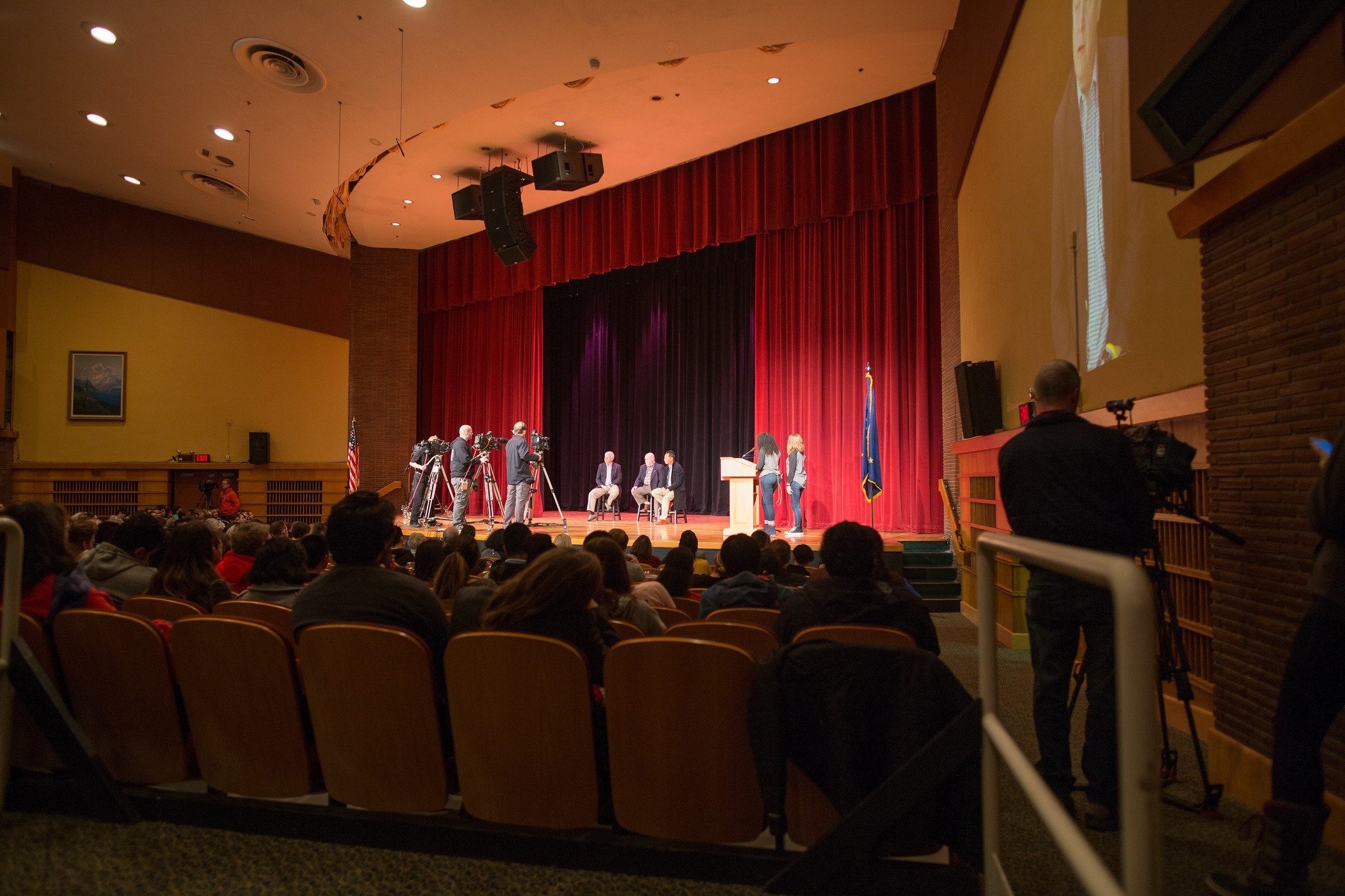A behind the scenes photo of our 2016 candidate forum 👀 We love projects that connect youth with issues and topics that matter to them!

#youthvote #youthvoice #candidateforum #throwback #anchorage #alaska
