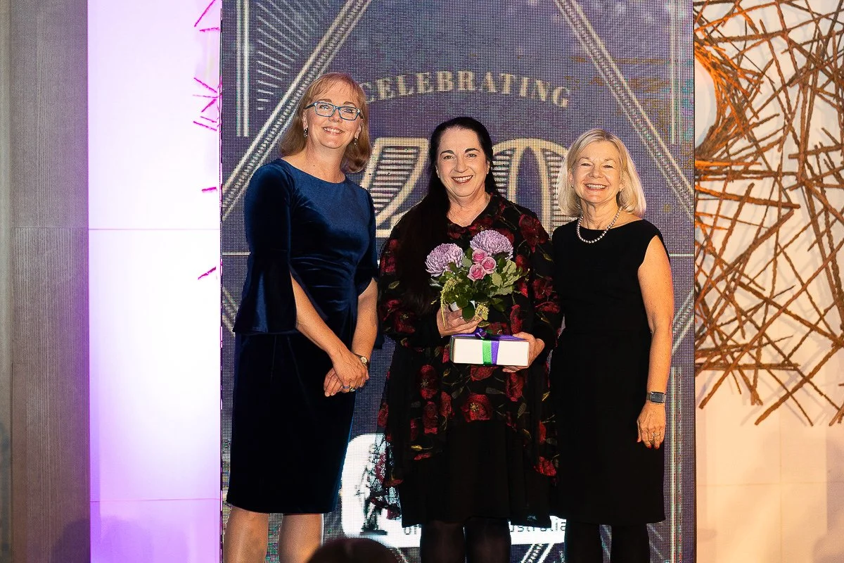Ms Carmel Barbagallo, District Judge receiving award at Women In Law gala
Perth Event Photographer - Angelique Lee

