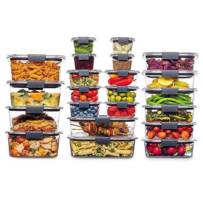 Set de Recipientes de Vidrio con Tapas, Sellados para Refrigerador